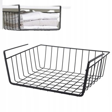 DUŻY KOSZYK PODWIESZANY POD PÓŁKĘ ORGANIZER KOSZ