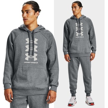 BLUZA MĘSKA UNDER ARMOUR Z KAPTUREM BAWEŁNA SPORTOWA DRESOWA 1357094