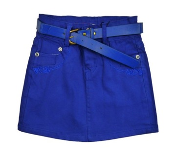 SPÓDNICA mini elastyczna LOVE r 122 cm BLUE