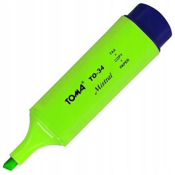 Zakreślacz neonowy ZIELONY TO-334 TOMA MISTRAL
