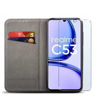 Чехол для Realme C53 SMART MAGNET CASE + 9H СТЕКЛО