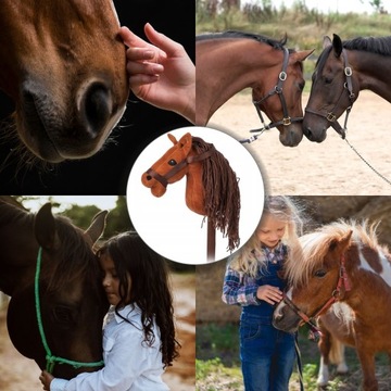ЛОШАДЬ-ХОББИ Голова лошади с гривой КОРИЧНЕВАЯ лошадь на палке реалистичный звук