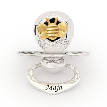 Серебряная соска подарок на крещение + ГРАВИРОВКА