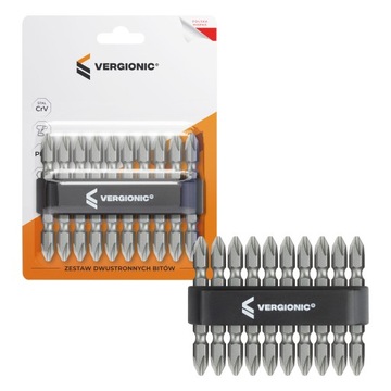 НАБОР НАСАДОК ДЛЯ ДВУХСТОРОННИХ ОТВЕРТОК 10 шт. Бита 65 мм PH2.