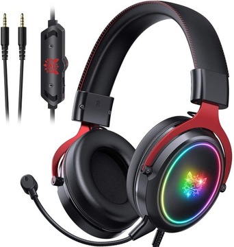 SŁUCHAWKI Z MIKROFONEM DO GIER RGB LED NOWOŚĆ GAME