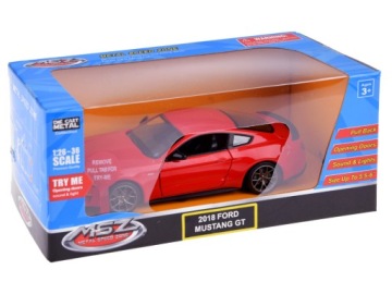 Металлическая модель автомобиля 2018 Ford Mustang GT масштаб 1:34 свет звук ZA4616