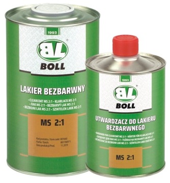 Lakier bezbarwny MS 2:1 1L + utwardzacz 500ml BOLL
