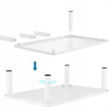 PODSTAWKA POD MONITOR LAPTOP REGULOWANA Z SZUFLADĄ METALOWA GAMINGOWA