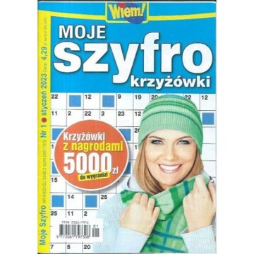 Krzyżówki Wiem! MOJE SZYFRO krzyżówki 1/2023