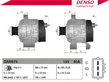 ALTERNÁTOR (14V 80A) DAIHATSU ZÁLEŽITOST SIRION TERIOS