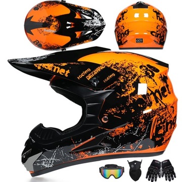 Dziecięcy zestaw Endurance Motocross ATV Kask+ Rękawiczki + Gogle
