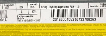 MERCEDES C W204 S204 ULOŽENÍ SEDADLA LEVÝ