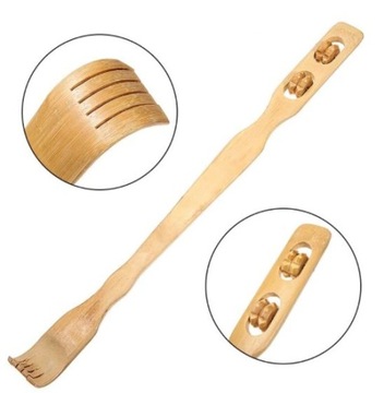 Bambusowa Drapaczka Do Pleców Koła Do Masażu 47 cm DREWNIANA DŁUGA