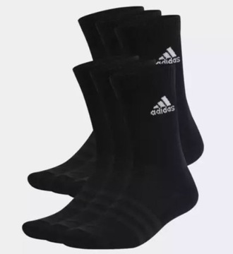 Skarpetki męskie adidas Cushioned Crew Socks 3pary sportowe czarne 46-48
