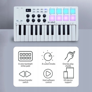 M-VAVE 25-клавишная MIDI-клавиатура управления