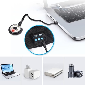 ШАПКА С ЗАРЯЖКОЙ USB СО СВЕТОДИОДНЫМ ФОНАРИКОМ НА ОСЕНЬ-ЗИМУ
