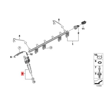VSTŘIKOVACÍ TRYSKA BMW OE 13537589048 - 1 KUS