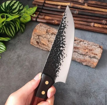 Кованый кухонный нож Кливер Нож мясника Высокоуглеродистая сталь Твердый Hcr61