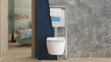 КНОПКА Смыва для бачка унитаза Domneo Blue M11 V4, белое золото матовое