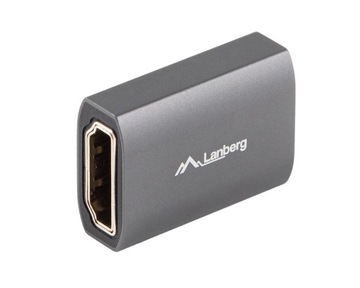 Adapter Lanberg HDMI(F)->HDMI(F) 8K beczka srebrna aluminium