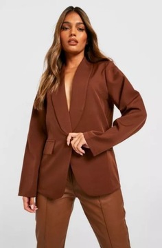 BOOHOO MARYNARKA DAMSKA BRĄZ ELEGANCKA 36 S 1AAA