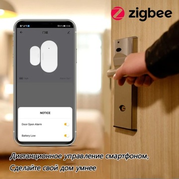 Умный дверной датчик Tuya Zigbee, открытие/закрытие двери, окна