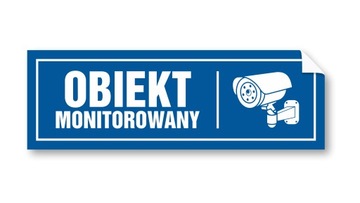 NAKLEJKA OBIEKT MONITOROWANY KAMERA 30X10CM