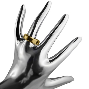 ЗОЛОТЫЕ ОБРУЧАЛЬНЫЕ КОЛЬЦА С ФОСКОЙ KO2, СТАЛЬ 316L