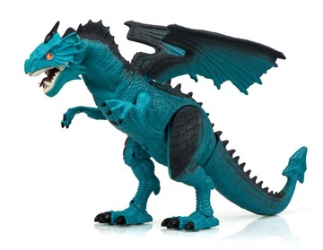 Dinozaur Smok sterowany chodzi ryczy zionie parą