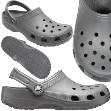 klapki crocs classic męskie sportowe lekkie chodaki szare r 42-43 M9/W11