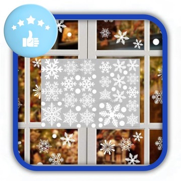 Новогодние наклейки на окна, 1 лист, 23 снежинки БНАР-196