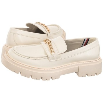 Buty Mokasyny Półbuty Damskie Tommy Hilfiger Low Cut Shoe Milk Białe