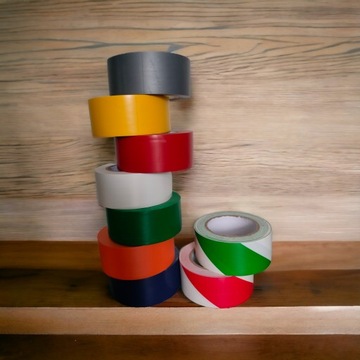 ПРЕДУПРЕЖДАЮЩАЯ ЖЕЛТАЯ ЧЕРНАЯ ЛЕНТА 50мм 33м самоклеящаяся МАРКИРОВКА