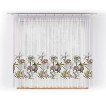 Safari Pojazdy Firana dla dzieci gotowa 150x300