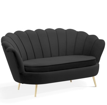 Sofa tapicerowana 2 osobowa Muszelka SHELL glamour
