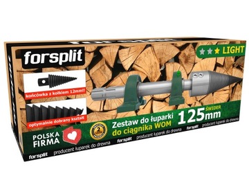 ŁUPARKA ŚWIDROWA ZW2U / ŚWIDER DO DREWNA 125 mm - ZESTAW do ciągnika (WOM)