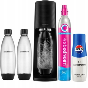 SODASTREAM Saturator TERRA czarny 2 but. + PEPSI.