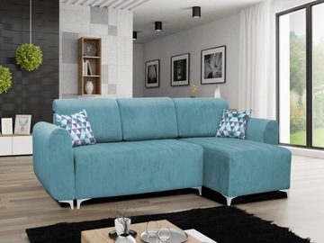 NAROŻNIK DO SALONU ALPACIO NIEBIESKI LOFT 250X144