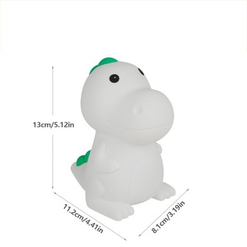 SILIKONOWA LAMPKA DO POKOJU DZIECIĘCEGO DINOZAUR LAMPKA NOCNA LED RGB 3000K