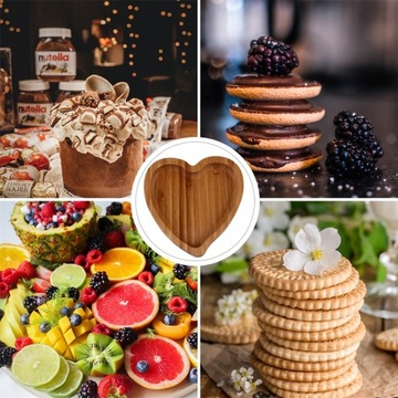 LOVE ДЕСЕРТНАЯ ТАРЕЛКА БАМБУКОВЫЙ ПОДНОС ЗАКУСКИ, 5 УПАКОВОК