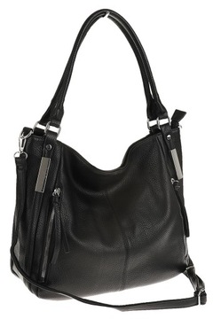 Grace bags Torebka Damska czarna listonoszka worek Lh2317 black