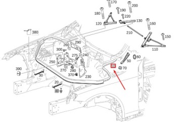 MERCEDES-BENZ S W222 variklio skyriaus pertvaros tarpinė A2226280198 – nuotrauka 9