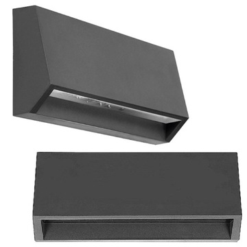 Adviti Lampa Ogrodowa Zewnętrzna LED Kinkiet Ścienny 3W 170lm IP65 Szara