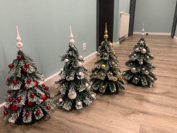 Choinka USTROJONA piękna Artystyc wykonanie+LAMPKI