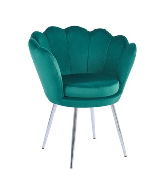 Krzesło Muszelka FR1-FX Fotel velvet zielony