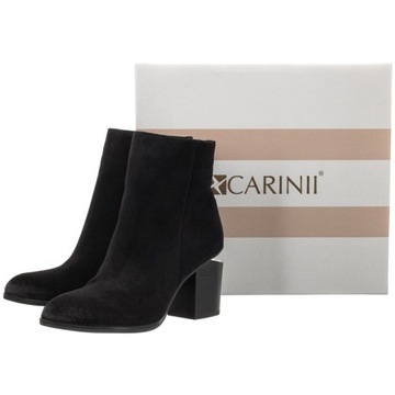 Buty Damskie Botki Carinii Czarne B7861-H20