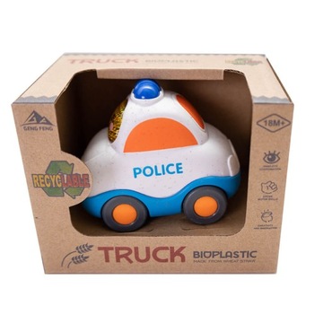 AUTO POLICJA RADIOWÓZ Z BIOPLASTIKU 11 CM