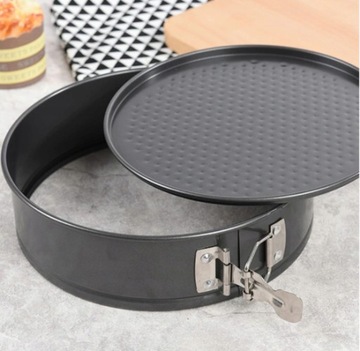 TORTOWNICA OKRĄGŁA 27cm BLACHA DO PIECZENIA CIAST CHLEBA NON-STICK SNB