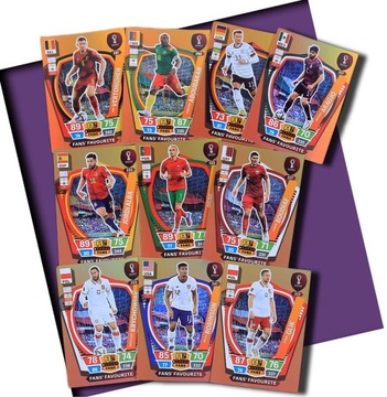 54 karty komplet FANS FAVOURITE WORLD CUP 2022 QATAR panini piłkarskie