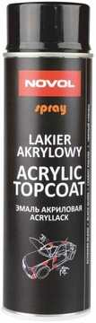 Novol LAKIER W SPRAYU DO PLASTIKU METALU CZARNY